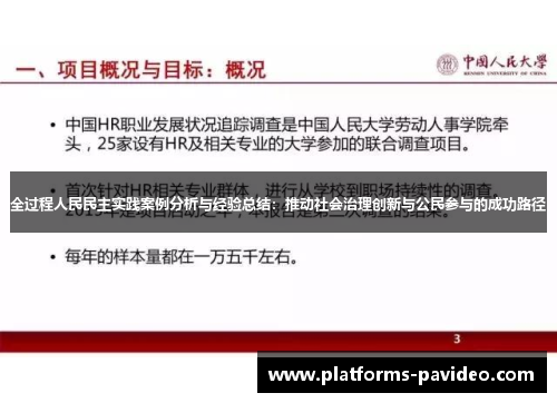 全过程人民民主实践案例分析与经验总结：推动社会治理创新与公民参与的成功路径