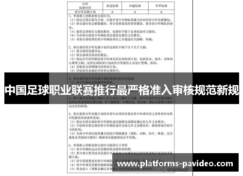 中国足球职业联赛推行最严格准入审核规范新规
