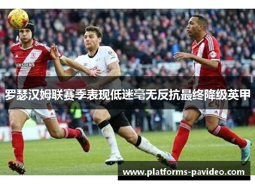 罗瑟汉姆联赛季表现低迷毫无反抗最终降级英甲 罗瑟汉姆联赛季表现低迷毫无反抗最终降级英甲