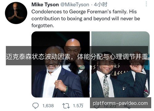 迈克泰森状态波动因素,体能分配与心理调节并重 迈克泰森状态波动因素,体能分配与心理调节并重